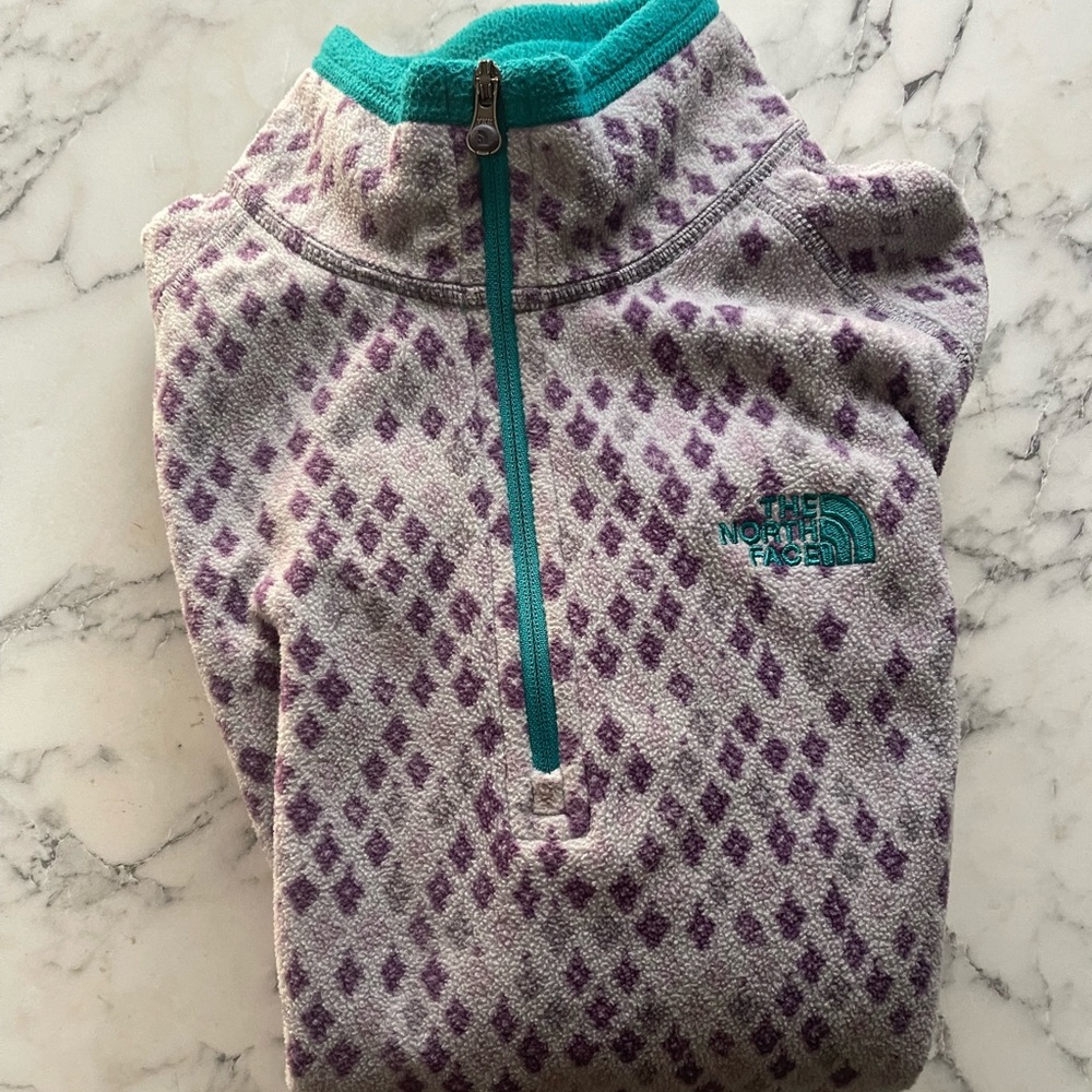 The north face women’s small fleece quarter zip pre owned